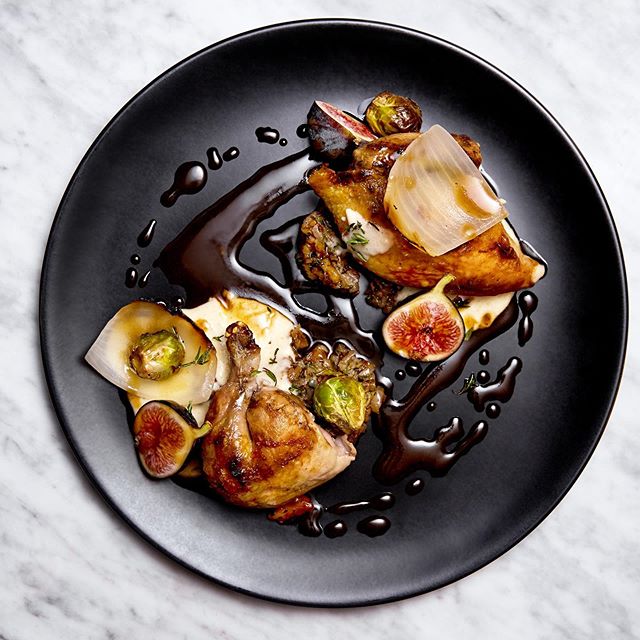 Weekend Dinner Plans ?
CHICKEN
Bread Sauce. Fig. Walnut. Brussel Sprouts. Herbs
Roasted chicken served with bread sauce, roasted onion, fresh and grilled figs, walnut, brussel sprouts and fresh herbs #capetownfoodie #capetownsouthafrica #capetownrestaurants #riverinerabbit #capetown